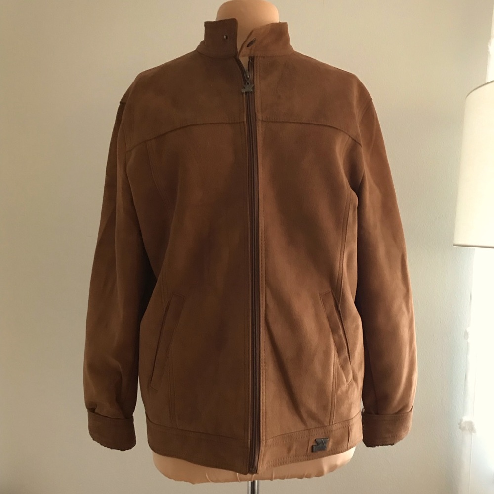 Vintage Emporio Collezione soft faux Suede Bomber Jacket - Brown - L